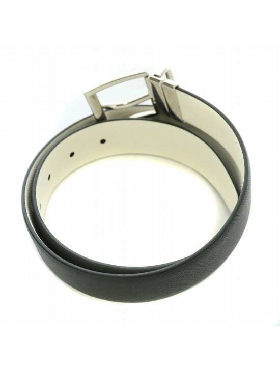 Prada Belt Leather Logo Black BB main image 4